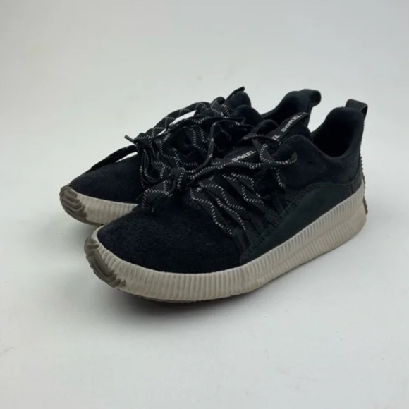 SOREL OUT N” ABOUT WATERPROOF BLK SUEDE SNEAKERS Size 5.5 - Picture 1 of 7